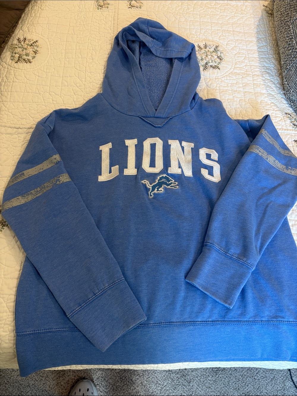 Detroit Lions Blue Hooded Sweatshirt - Official Team Style NFL Team Apparel NWOT
